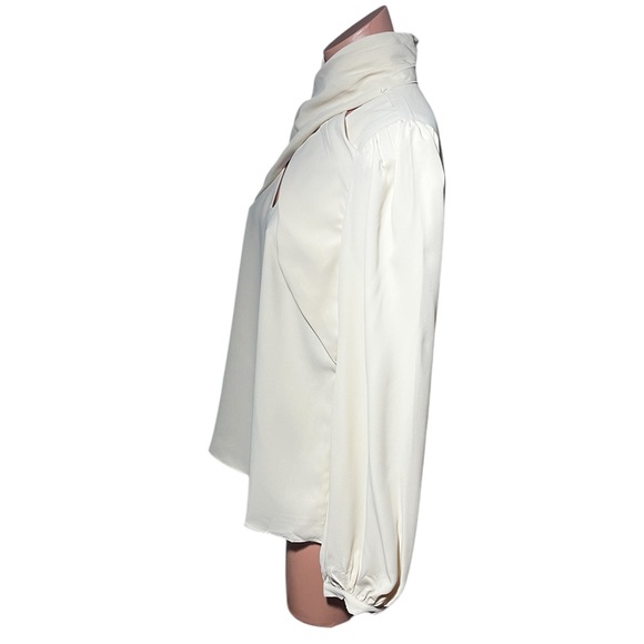 NWT LUXUOIRE Wrap Mock Neck Long Sleeve Top size S - Picture 5 of 15